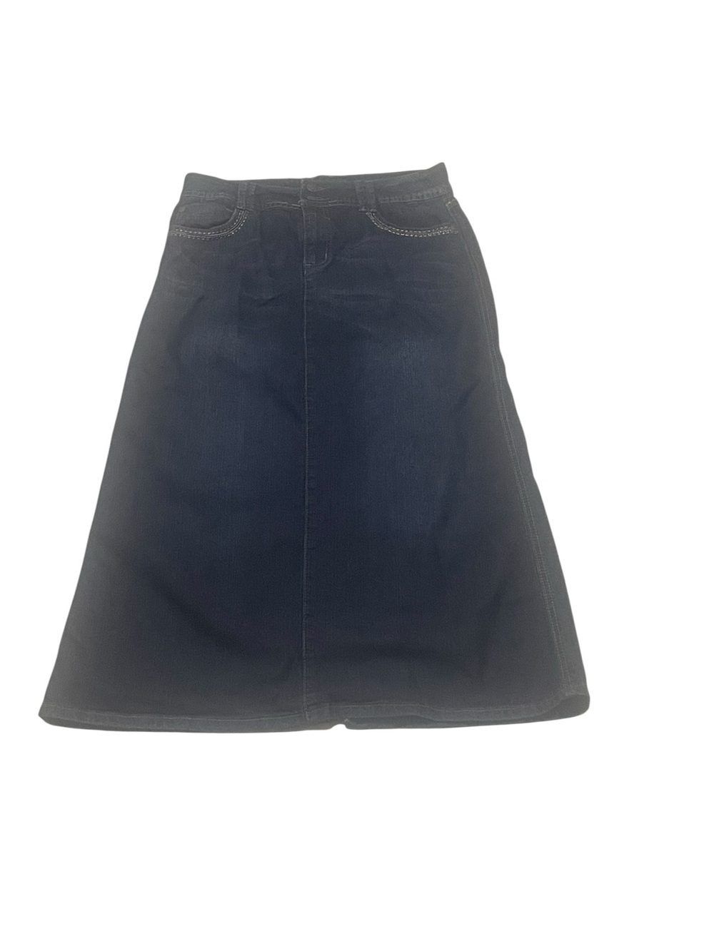Baccini Black A-Line Denim Skirt
